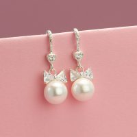 Bông tai bạc nữ đính ngọc trai BTN0109
