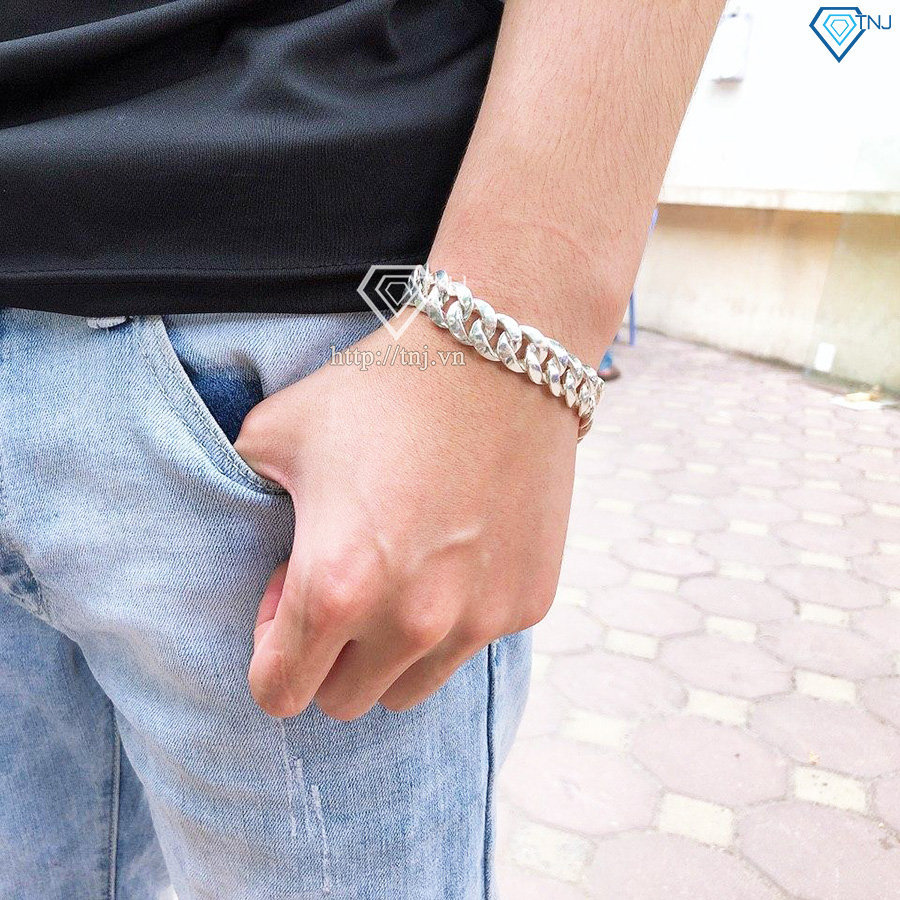 Lắc tay bạc nam mắt xích LTA0002