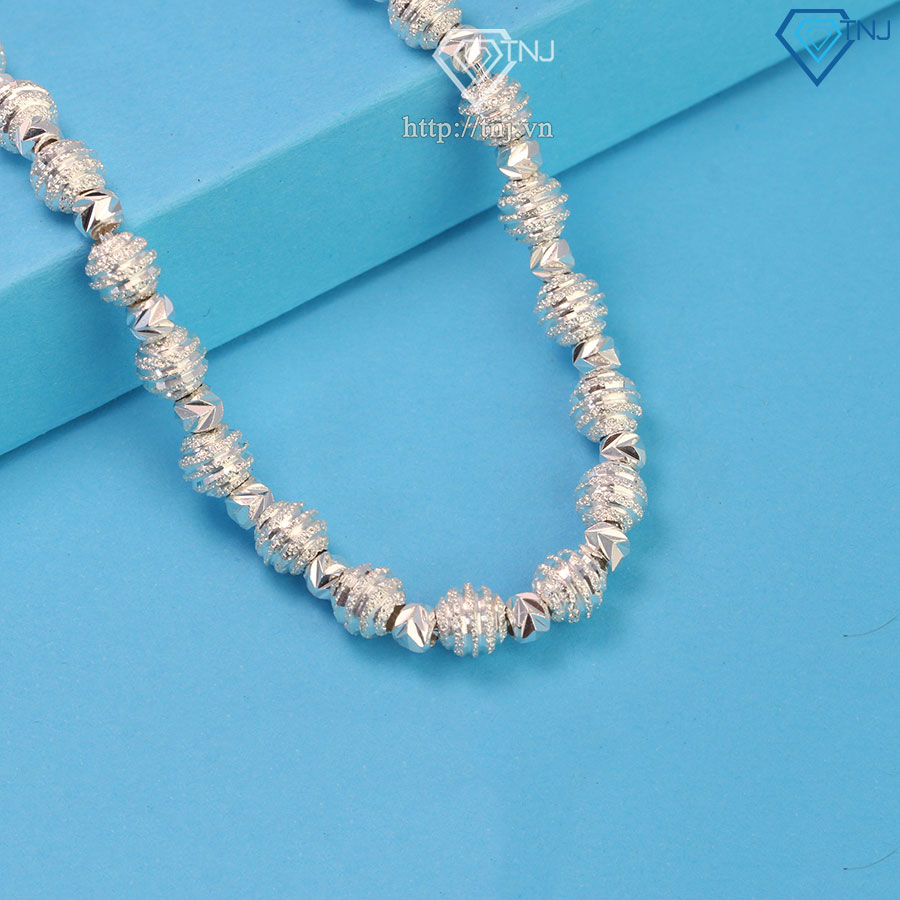 Lắc tay bi bạc nữ độc đáo và sang trọng khắc tên LTN0146